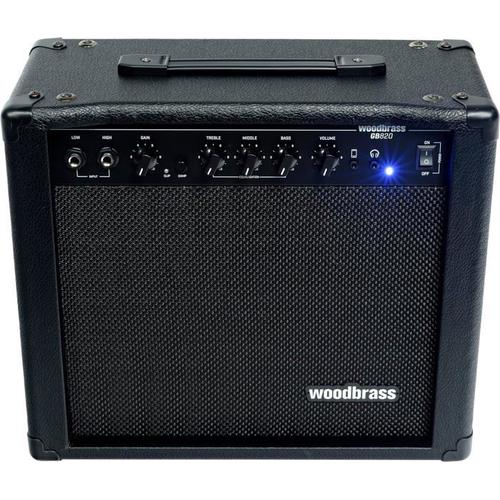 Ampli combo Basse Électrique Woodbrass GB820 - Amplificateur 20W idéal bassiste débutant et amateur - Jeu à la maison et en cours