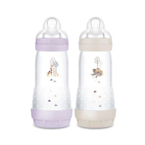 Lot De 2 Biberons Anti-Colique 320 Ml Lilas Et Sable - Mam