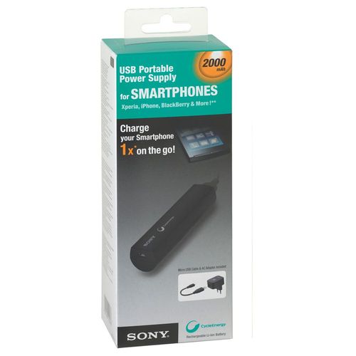 Chargeur Portable Sony Usb Cp-Elsab Noir