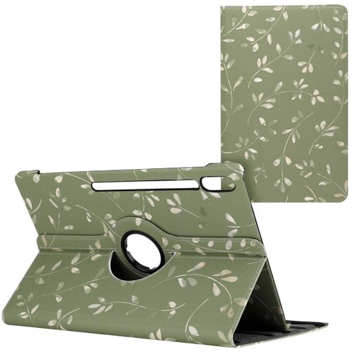 Imoshion Coque Tablette Design Rotatif À 360° Samsung Galaxy Tab S9 Ultra Green Flowers
