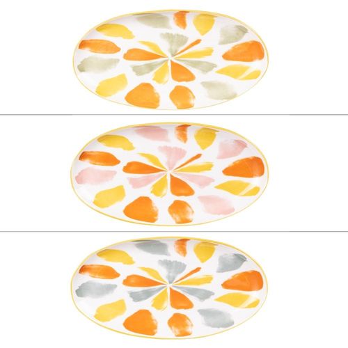 Plat Oval Canaries 25x13 Cm (1 Modèle Aléatoire)