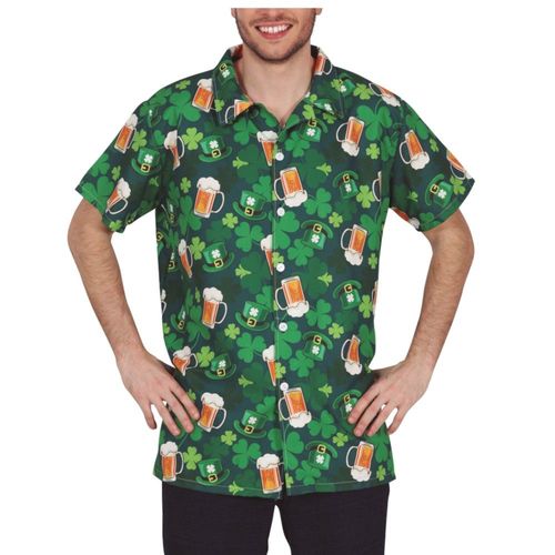 Chemisette Shamrock Bière St Patrick's Vert Homme