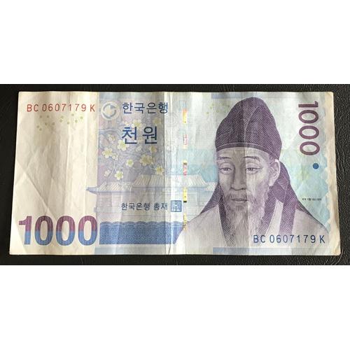 Billet - 1000 Won - 2007 - Corée Du Sud