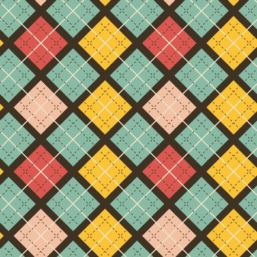 Quilt Winter Pattern Flat Design Ai, Eps, Jpg