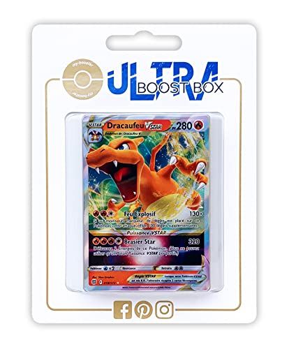 Dracaufeu Vstar 18 172 - Ultraboost X Epée Et Bouclier 9 - Stars Étincelantes - Coffret De 10 Cartes Pokémon Françaises