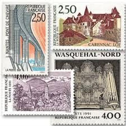 Nantes, Carennac, Orgue De Wasquehal, Vallée De Munster Série Complète Année 1991 N° 2704 2705 2706 2707 Yvert Et Tellier Luxe