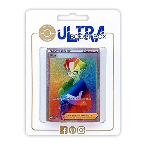 Sica 200 189 Dresseur Arc En Ciel Secr Te - Ultraboost X Epée Et Bouclier 10 Astres Radieux - Coffret De 10 Cartes Pokémon Françaises