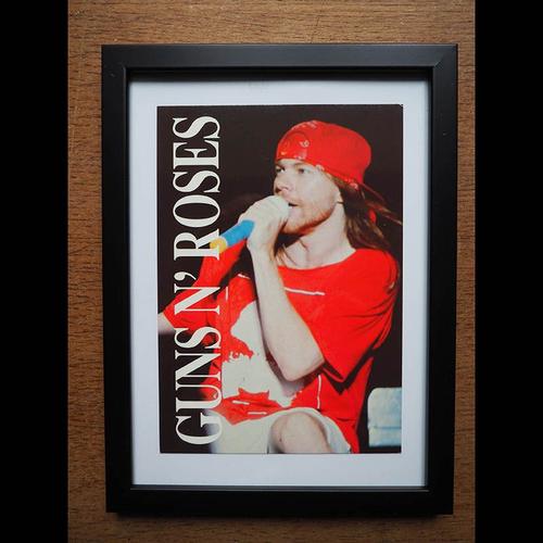 Guns N' Roses "Axl Rose Live 90's", Carte Postale De Collection, Encadrée, Vintage, Use Your Illusion
