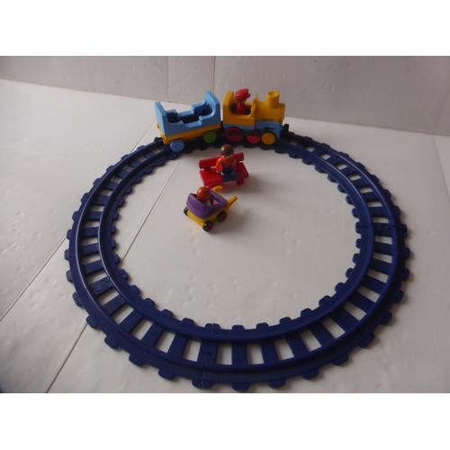 Playmobil Circuit De Train 1.2.3 Pour Les Petits Avec Rails Et 3 Figurines 123