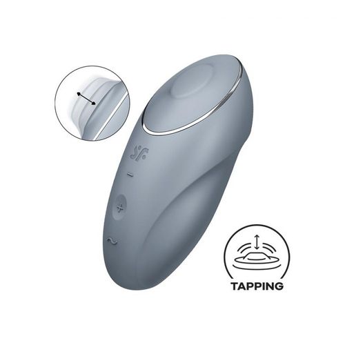 Stimulateur Clito Stimulateur De Clitoris Tap & Climax 1 Gris Clair Satisfyer