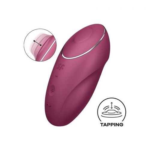 Stimulateur Clito Stimulateur De Clitoris Tap & Climax 1 Framboise Satisfyer