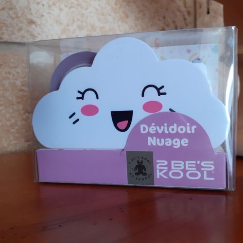 Papeterie Enfant: Dévidoir/Scotch"Petit Nuage"* Scotch Arc En Ciel