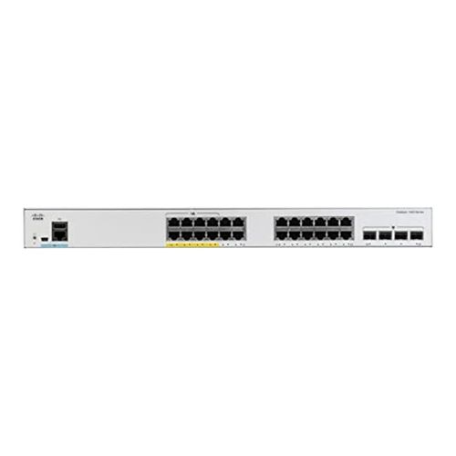 Cisco Catalyst 1000-24FP-4G-L - Commutateur - Géré - 24 x 10/100/1000 (PoE+) + 4 x Gigabit SFP (liaison montante) - Montable sur rack - PoE+ (370 W)