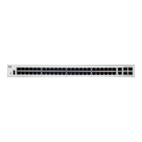 Cisco Catalyst 1000-48T-4G-L - Commutateur - Géré - 48 x 10/100/1000 + 4 x Gigabit SFP (liaison montante) - Montable sur rack