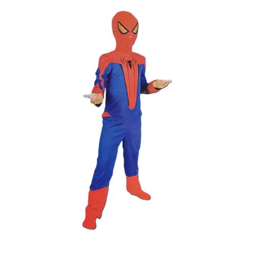 Déguisement Costume Combinaison De Spider Man Marvel Rouge Et Bleu Avec Cagoule Garçon 8 Ans César
