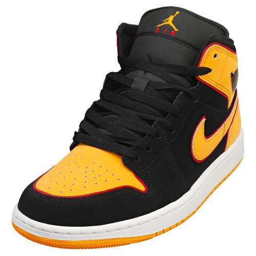 Nike Air Jordan 1 Mid Se Baskets Mode Orange Noire