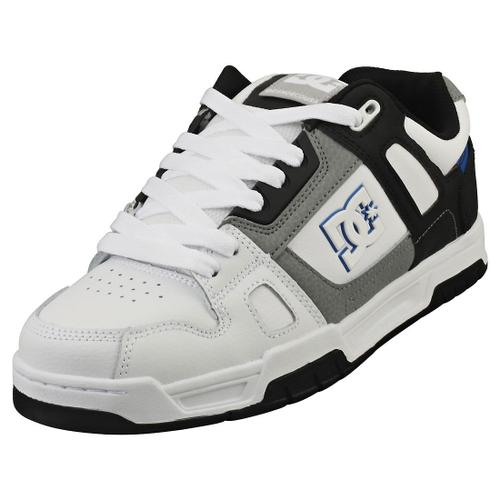 Dc Shoes Stag Baskets Patin Blanc Gris Noir