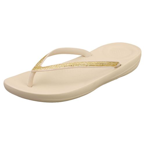 Fitflop Iqushion Sparkle Femme Sandals Tongs Gris Beige