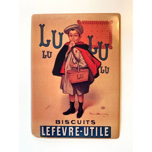Plaque Publicitaire Métal Petit Beurre Lu