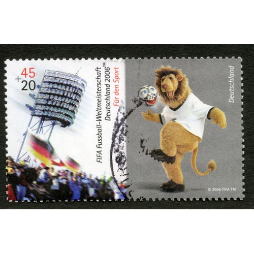 Timbre Oblitéré Deutschland, Fifa Fussball - Weltmeisterschaft , Deutschland 2006, Für Den Sport, 45+20