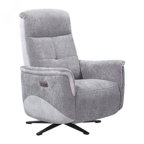 Fauteuil Relax Pivotant Bi Moteur Bloom Tissu Maillé Gris Foncé & Gris Clair