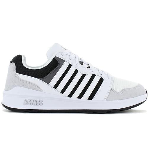 K-Swiss Rival Trainer T - Hommes Sneakers Baskets Sneakers Chaussures Blanc-Noir 09079-920-M - 41 1/2