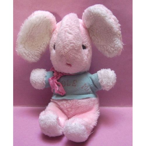 Figurine Peluche Eléphant Rose Cajole Moi - Hauteur 22,5 Cm