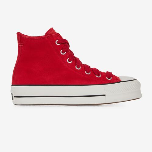 Chuck Taylor All Star Lift Hi Suede Rouge
