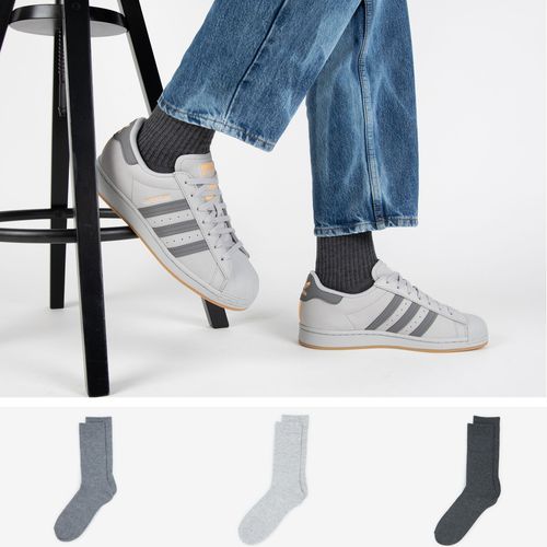 Pack Chaussettes X3 Crew Courir Gris Enfant