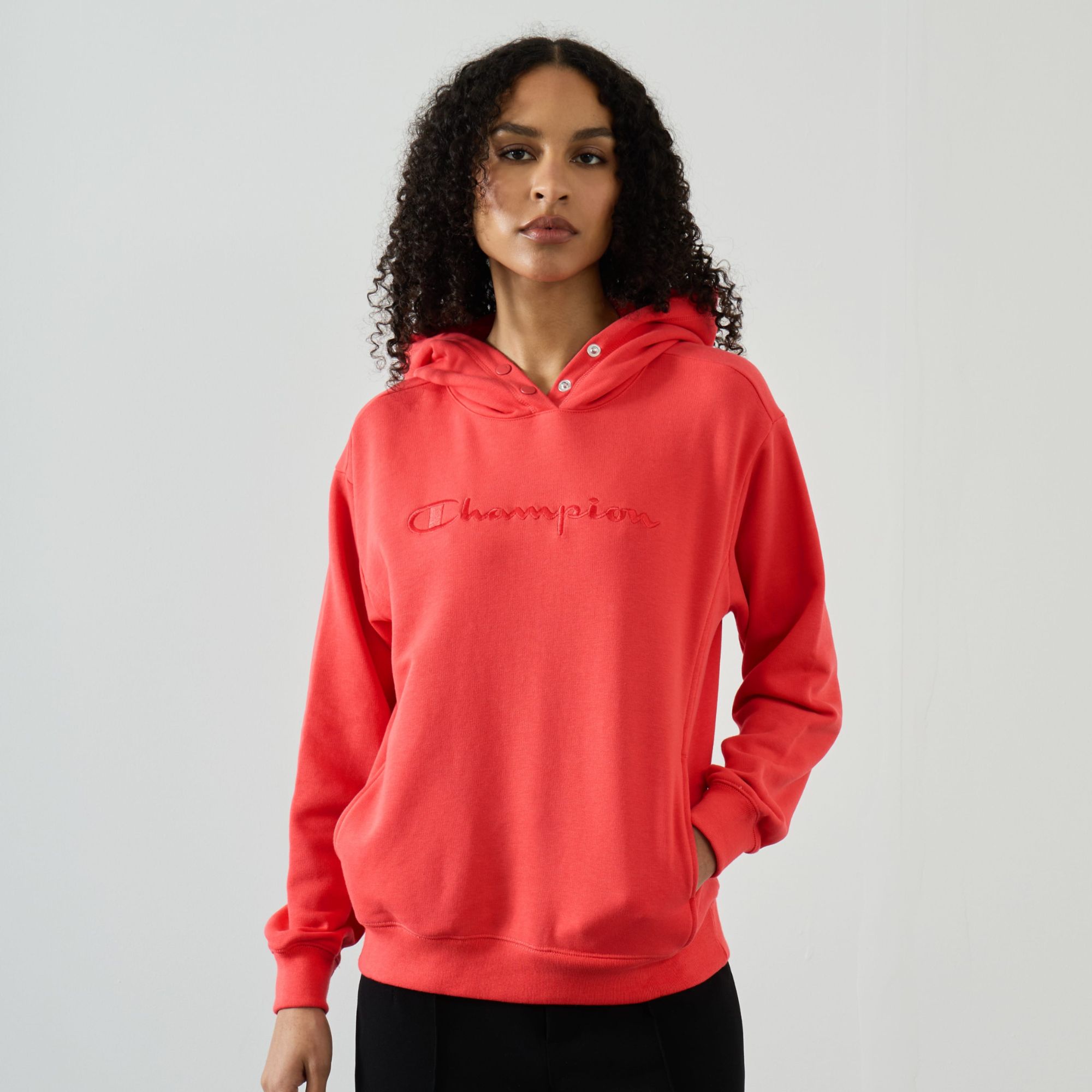 Hoodie Centered Logo Legacy Rouge