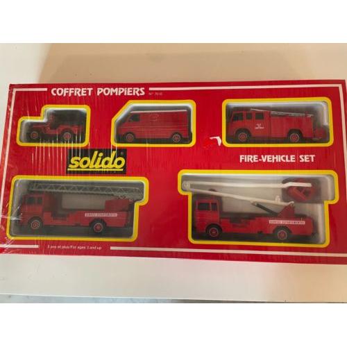 Coffret Pompiers 5 Miniatures 1/43 Solido N° 7010