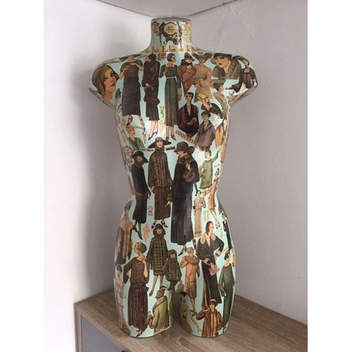 Mannequin Buste de Femme Décoratif Art Nouveau Élégantes 1920 Artisanal Design