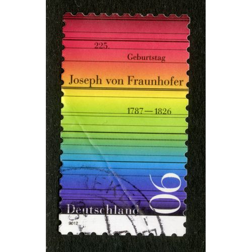 Timbre Oblitéré Deutschland, Joseph Von Fraunhofer 1787-1826, 2012, 90