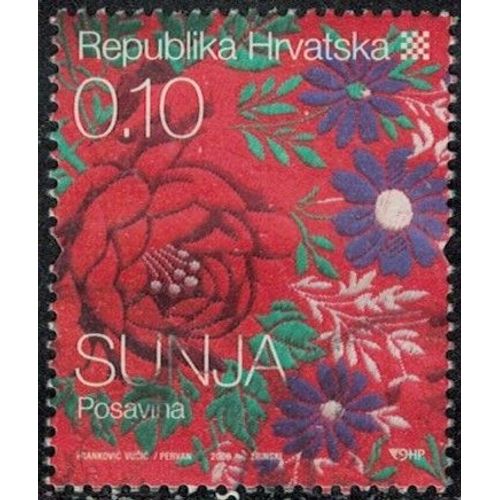 Croatie 2008 Used Costume Folklorique De Sunja Motifs Y&t Hr 818 Su