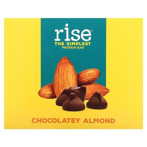 Rise Bar La Barre Protéinée La Plus Simple, Chocolaté Aux Amandes, 12 Barres, 60 G Chacune