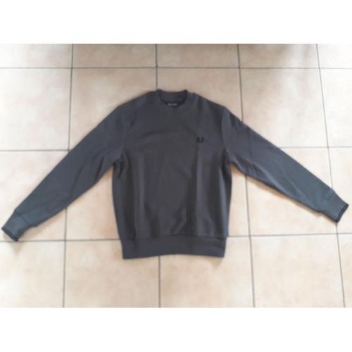 Sweat Shirt Fred Perry Homme Taille S Gris Foncé Comme Neuf