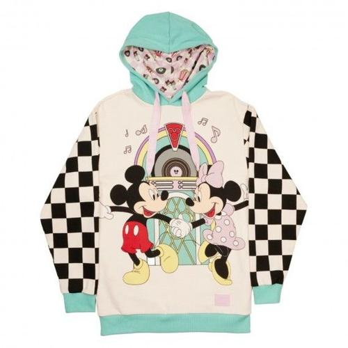 Sweat À Capuche Disney Loungefly Unisexe - Hoodie Mickey And Minnie Date Night Diner Xl