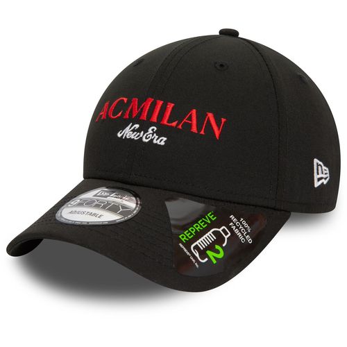 New Era 9forty Strapback Cap - Wordmark Ac Milan Noir