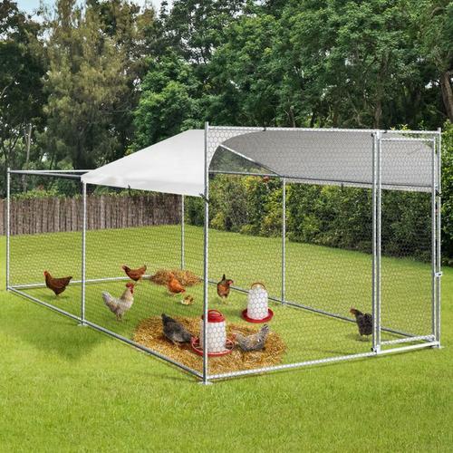 Enclos Bogota 8 M² Parc Grillagé 2x4x1,6 M Acier Galvanisé Avec Filet