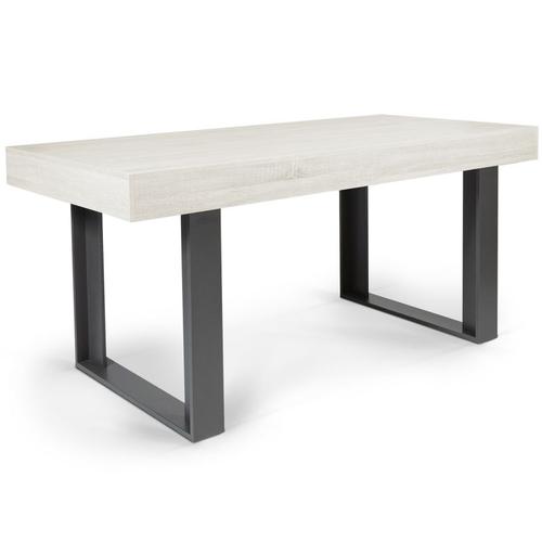 Table A Manger Phoenix 6 Personnes Bois Gris 160 Cm