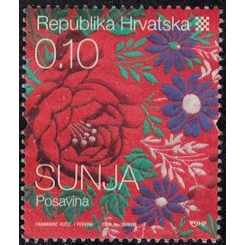 Croatie 2008 Used Costume Folklorique De Sunja Posavina Motifs Y&t Hr 818 Su