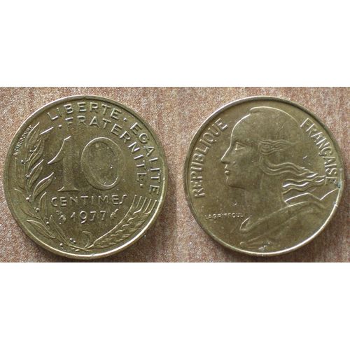 France 10 Centimes 1977 Piece Lagriffoul Franc