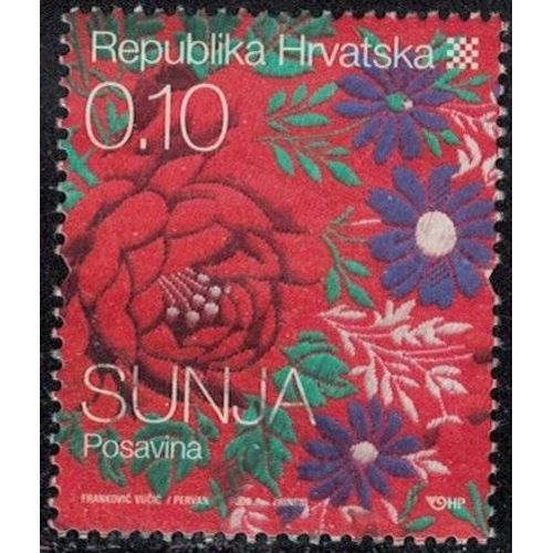 Croatie 2008 Used Costume Folklorique De Sunja Posavina Motifs Y&t Hr 818 Su