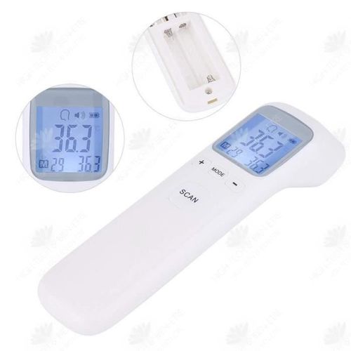 Htbe® Thermomètre Frontal Infrarouge Numérique Multifonction Sans Contact Thermomètre À Pistolet Frontal Thermomètre Blanc Lecture P