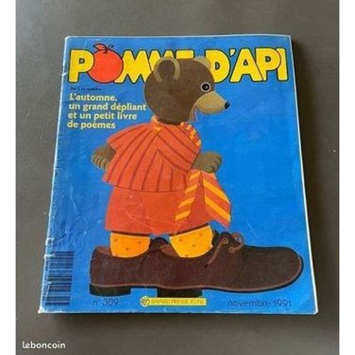 Livre Pomme D’Api Novembre 1991 Numero 309