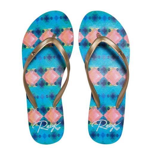 Roxy - Tong - Bleue Et Dor?E - 42
