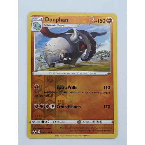 Donphan Reverse - Pokémon - Set Tempête Argentée - 092/195 - Eb12 - Française