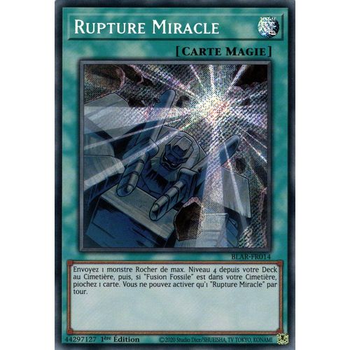 Yu Gi Oh ! Rupture Miracle ( Blar-Fr014 ) Secret Rare En Français