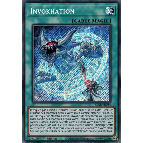 Yu Gi Oh ! Invokhation ( Blar-Fr084 ) Secret Rare En Français