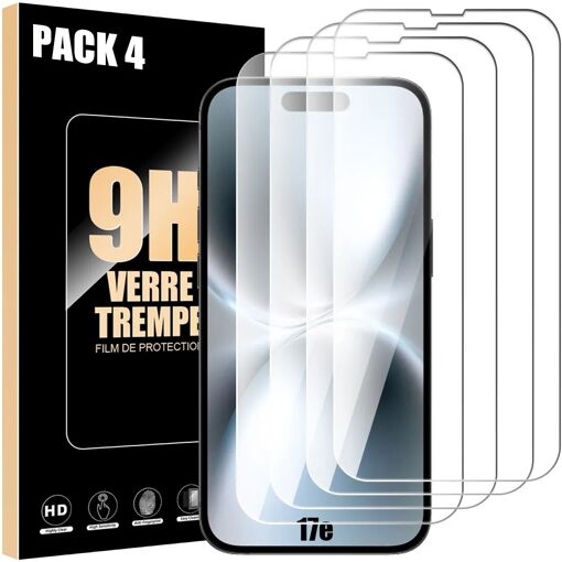 4x Verre Trempé pour iPhone 17e - Protection d'écran Anti-Rayures 9...